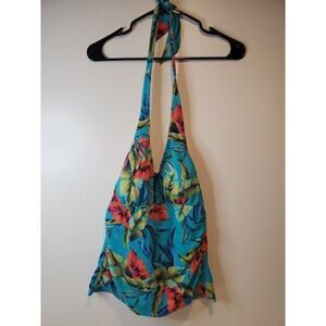 Dreamsuit Miracle Brands Tankini Women's Swim Top Floral Aloha Style Print Sz 8